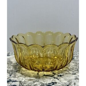 Vintage Anchor Hocking Fairfield Amber 9" Glass Salad or Serving Bowl